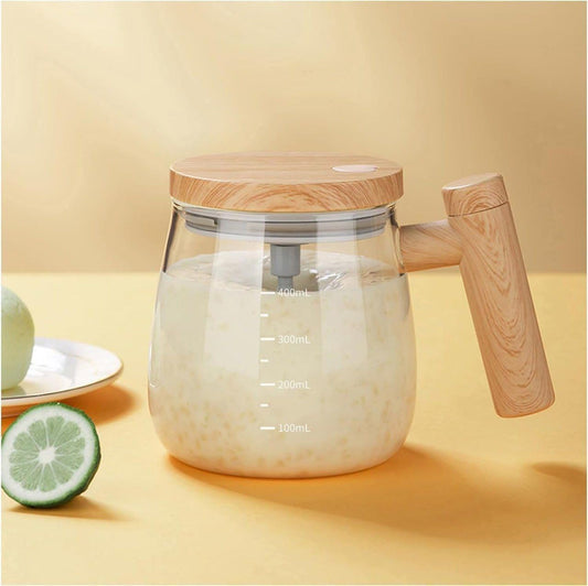 Self Stirring Glass Coffee Mug 400ML