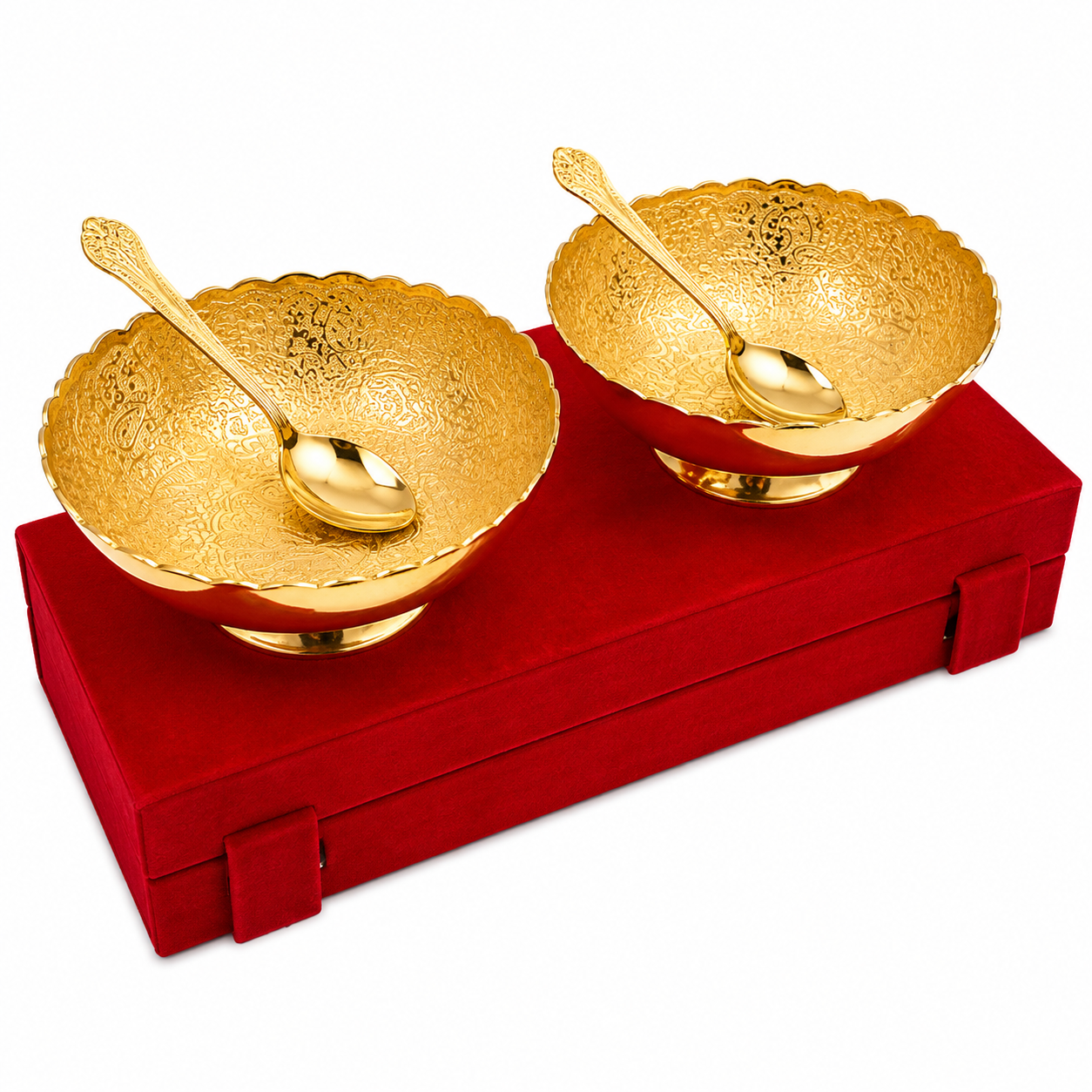Decorative Dry Fruit Bowl Set with Spoons