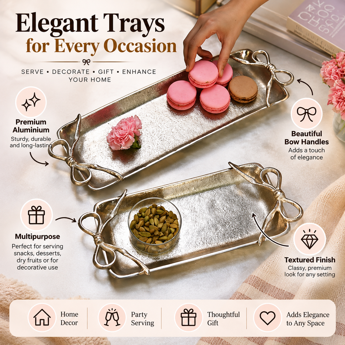Serve in Style Elegant Aluminium Trays for Every Occasion