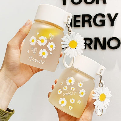 Cute Flower Glass Water Bottle 300ML