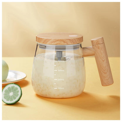 Self Stirring Glass Coffee Mug 400ML