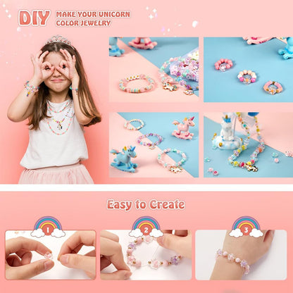 DIY Bracelet Making Kit with Colorful Beads & Charms