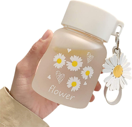 Cute Flower Glass Water Bottle 300ML