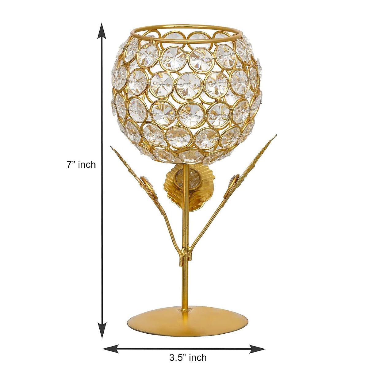 Luxury Gold Crystal Candle Holder
