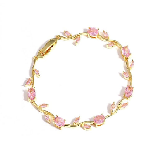 Women’s Crystal Floral Adjustable Bracelet