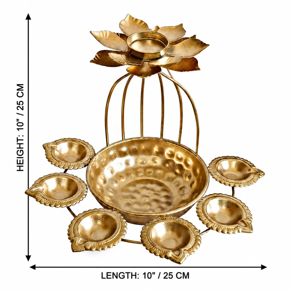 Traditional Finish Multi-Diya for Festive Decor