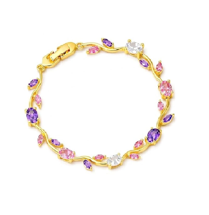 Women’s Crystal Floral Adjustable Bracelet
