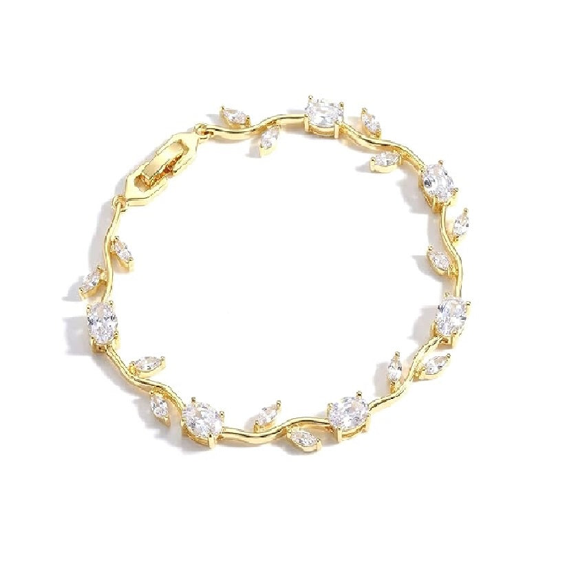 Women’s Crystal Floral Adjustable Bracelet