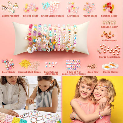 DIY Bracelet Making Kit with Colorful Beads & Charms