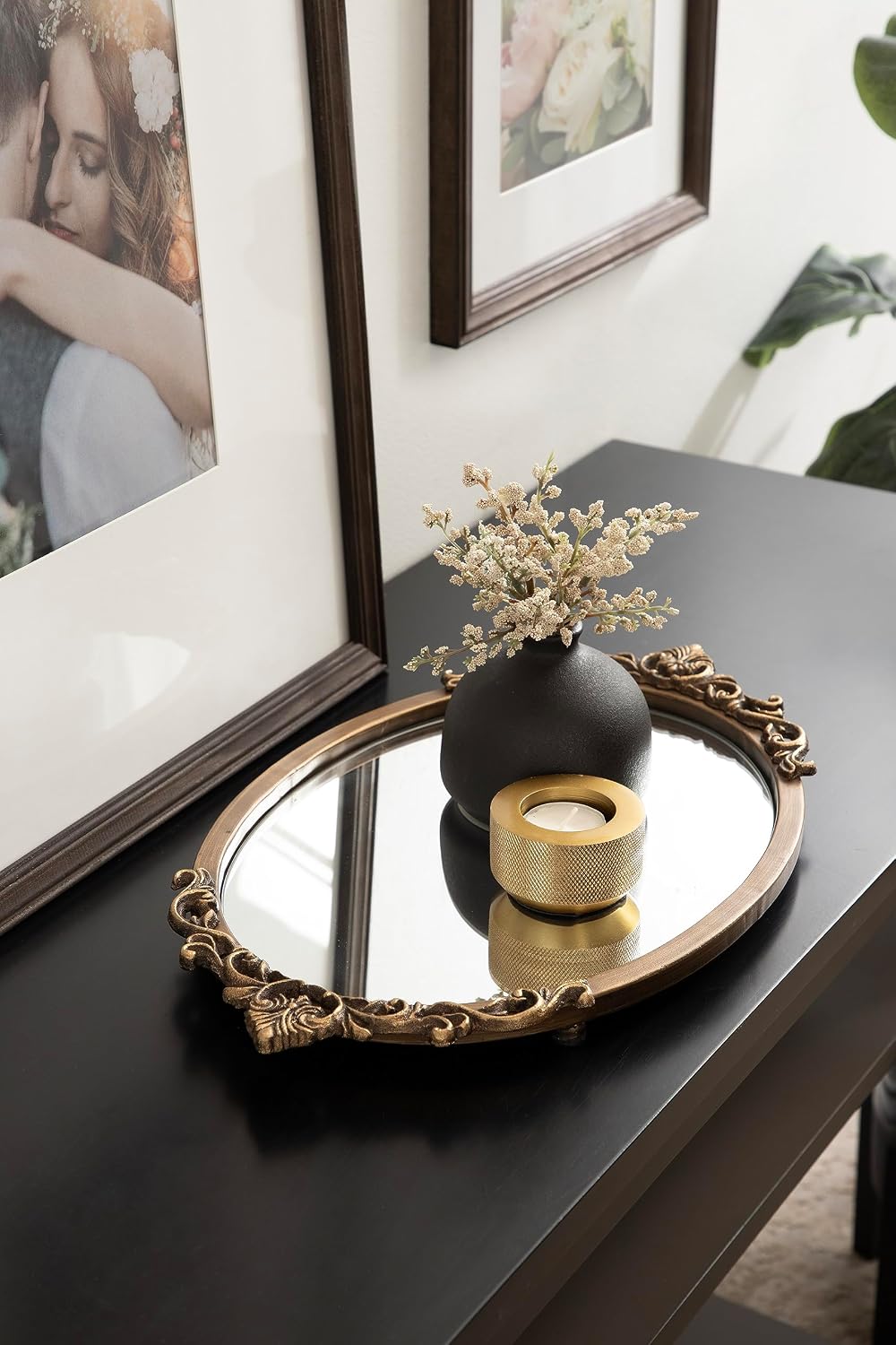 Traditional Tray for Living Room Home Decor with Ornate Detailing
