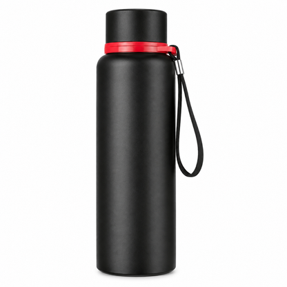 customizable Insulated Stainless Steel Flask with Carry Strap 700ml