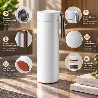 Thermal Suction Vacuum Bottle – Anti-Slip No-Fall Insulated Bottle