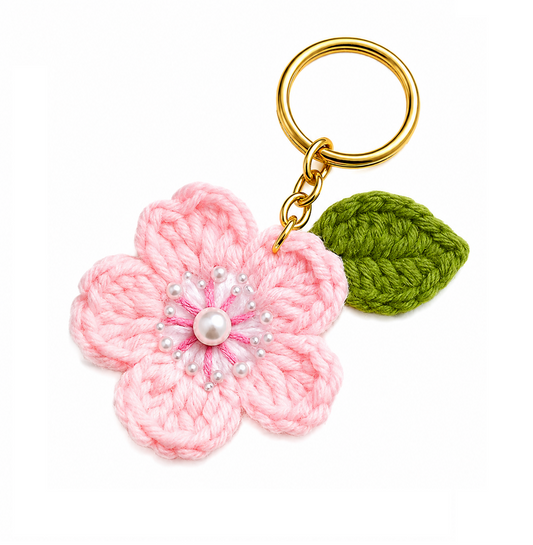 Handmade Crochet Sunflower Keychain