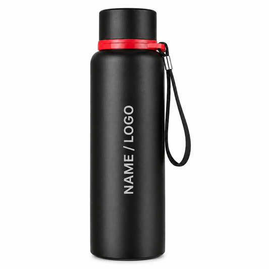 customizable Insulated Stainless Steel Flask with Carry Strap 700ml