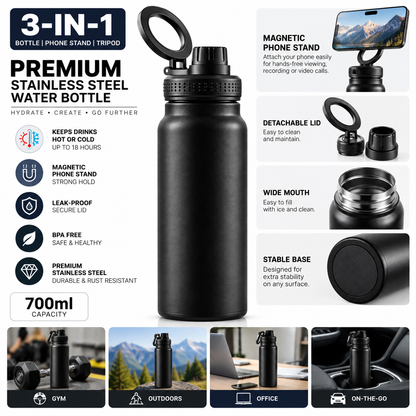 customizable Multi-Function Stainless Steel Bottle