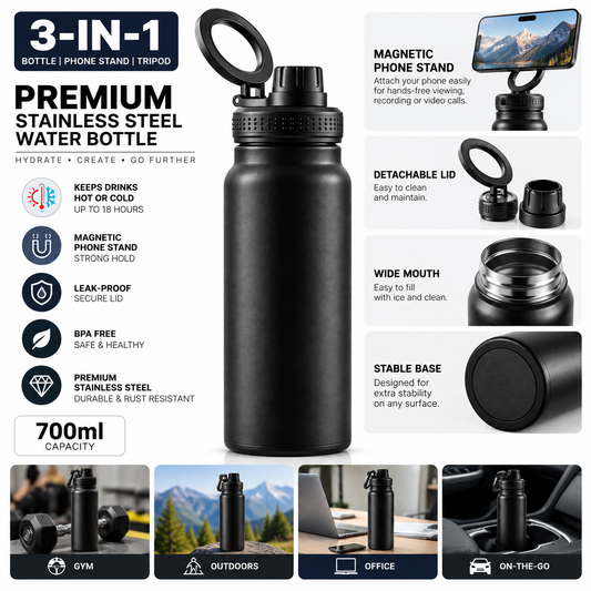 customizable Multi-Function Stainless Steel Bottle