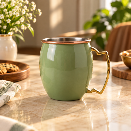 Elegant Olive Green Moscow Mule Mug
