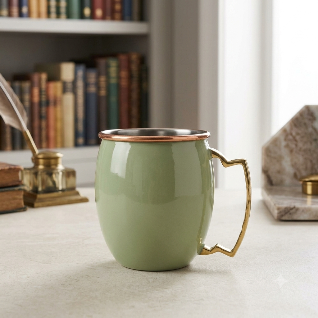 Elegant Olive Green Moscow Mule Mug