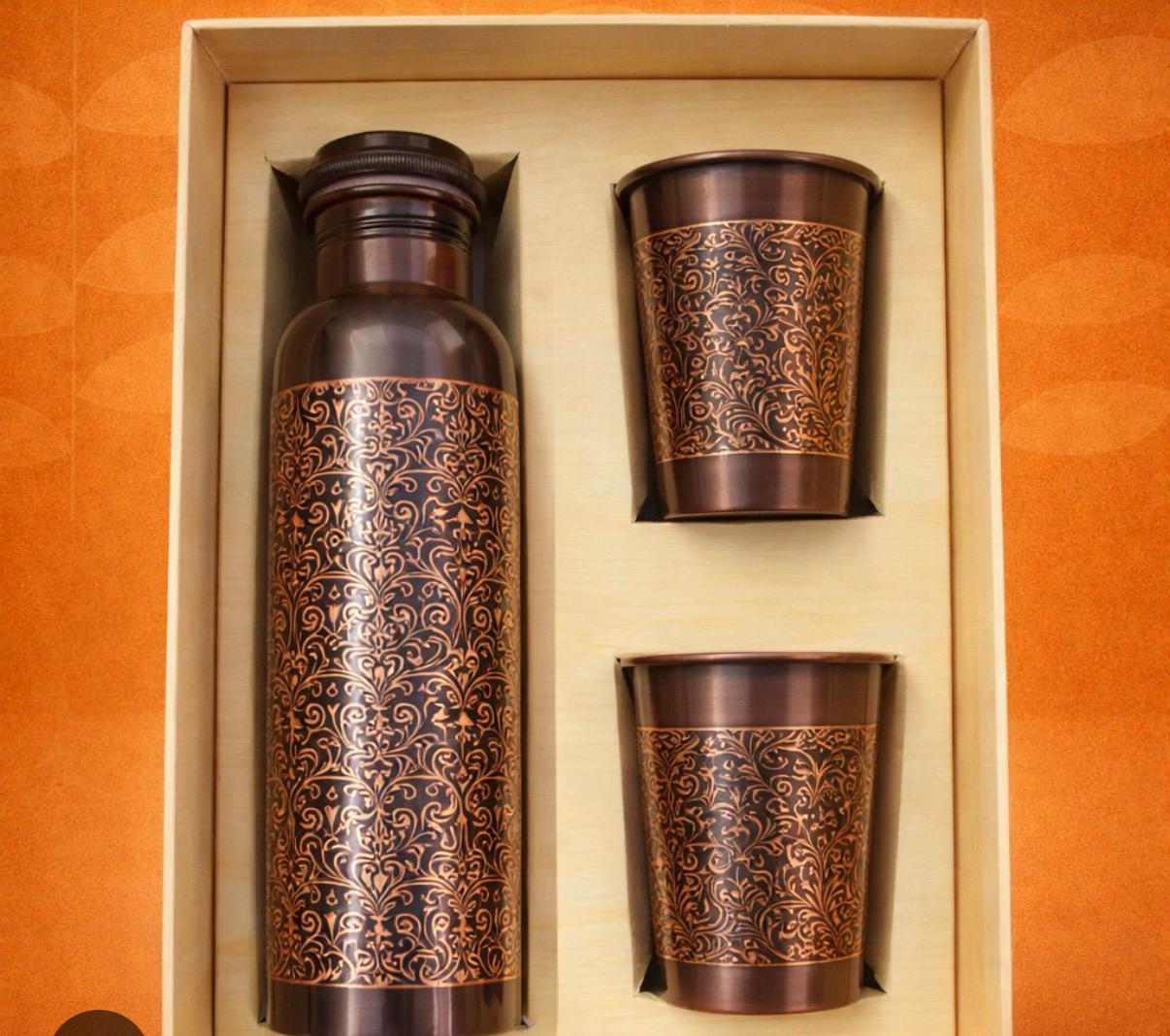 Elegant Copper Drinkware Set