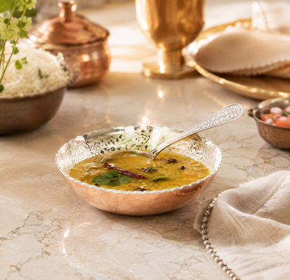 Silver Plated Decorative Bowls with Spoons Gift Set