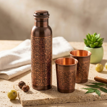Elegant Copper Drinkware Set