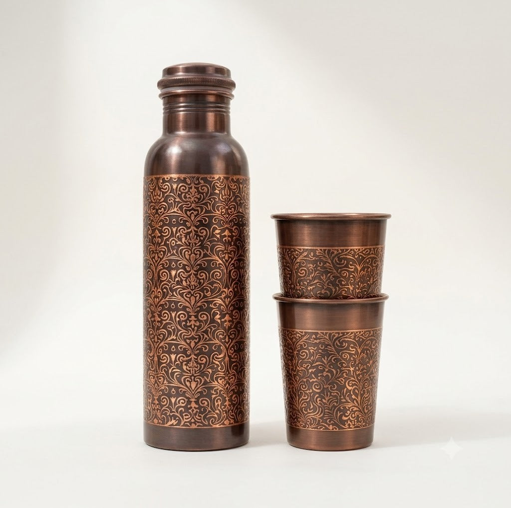 Elegant Copper Drinkware Set