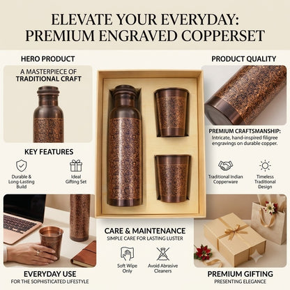 Elegant Copper Drinkware Set
