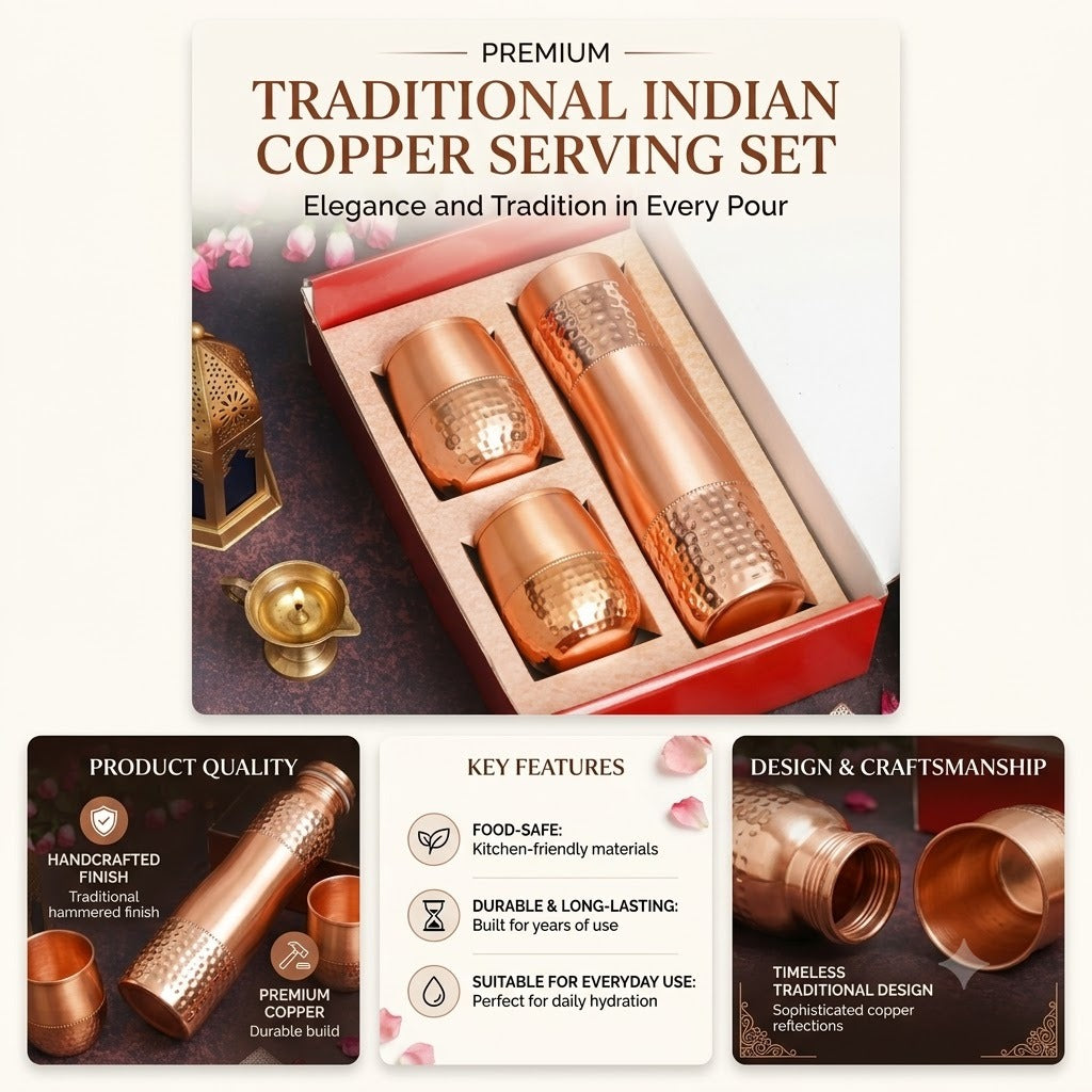 Luxury Copper Drinkware Set